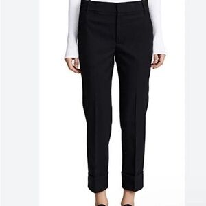 Vince Black Cuffed Dress Pants Size 4 | Tapered Ankle Trousers | Classic Fit